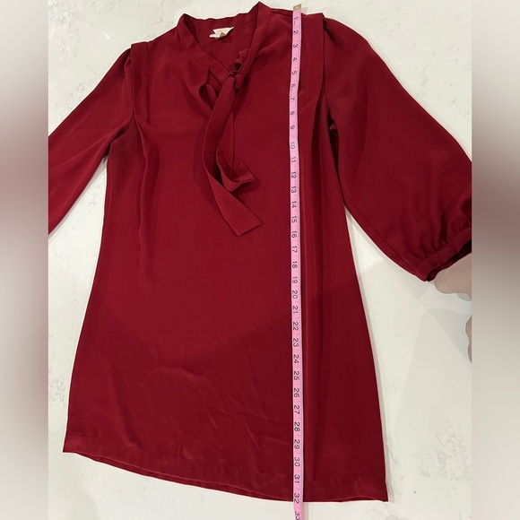 Forever 21 Red Tie Front Puff Sleeve Dress - Picture 7 of 10